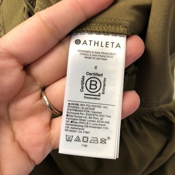 Athleta Wide Leg Jumpsuit Womens 6 Green Sleeveless Granola Earthy Boho - Picture 10 of 12